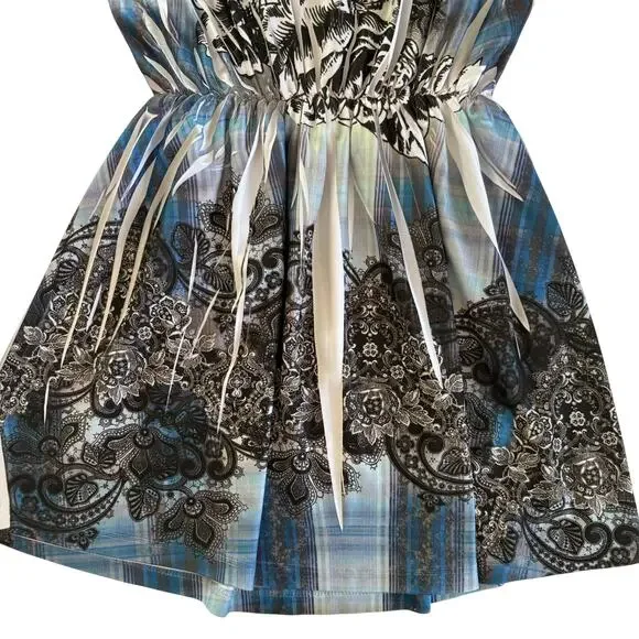 Y2K Tutu Fashion Tattoo Style Paisley Sleeveless Tank Top Women’s Size Medium - Picture 7 of 7